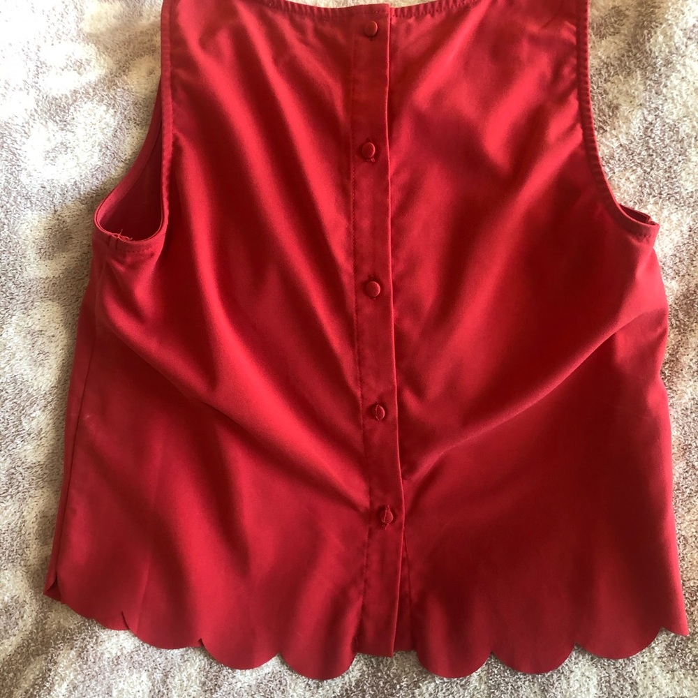 Francescas coral scalloped top